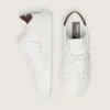 Purestar con estrella blanca y lengüeta en el talón con estampado de lagarto color burdeos
