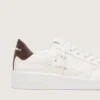 Purestar con estrella blanca y lengüeta en el talón con estampado de lagarto color burdeos