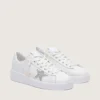 Purestar para mujer en cuero blanco con estrella de cristales Swarovski plateados