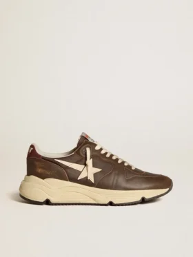 Running Sole de nylon y cuero con estrella de TPU y lengüeta del talón de nubuck