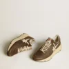 Running Sole de nylon y cuero con estrella de TPU y lengüeta del talón de nubuck