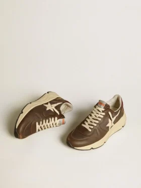 Running Sole de nylon y cuero con estrella de TPU y lengüeta del talón de nubuck