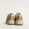 Running Sole en nubuck beige con estrella de cuero beige
