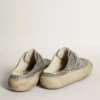 Sabot Space-Star para mujer en glitter con estrella y lengüeta en gris hielo