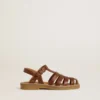 Sandalias Maxime Junior en cuero marrón