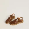 Sandalias Maxime Junior en cuero marrón