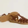 Sandalias Maxime Junior en cuero marrón