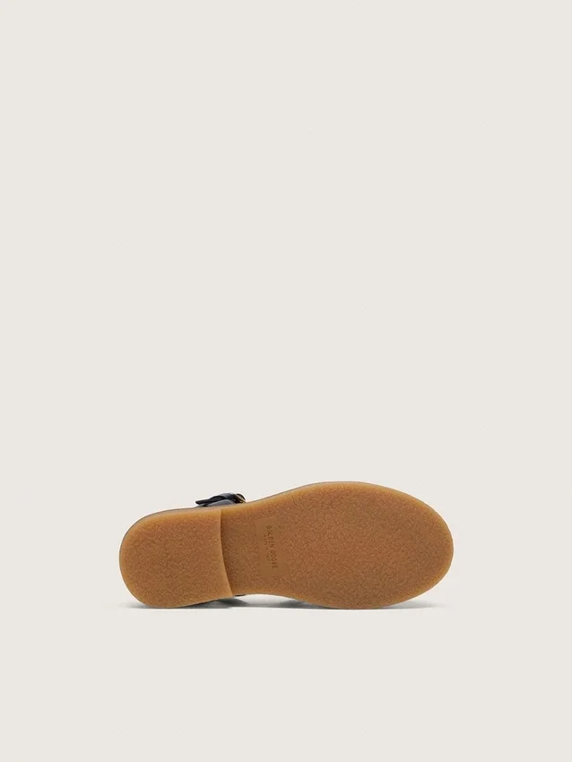 Sandalias Maxime para niños en cuero azul marino