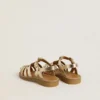 Sandalias Maxime Young en cuero dorado