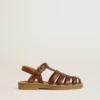 Sandalias Maxime Young en cuero marrón