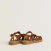 Sandalias Maxime Young en cuero marrón