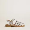 Sandalias Maxime Young en microbrillo plateado