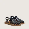 Sandalias Young Maxime de cuero azul marino