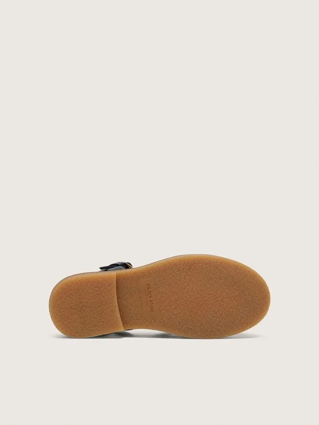 Sandalias Young Maxime de cuero azul marino