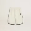 Shorts blancos para niños con logotipo bordado