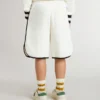 Shorts blancos para niños con logotipo bordado