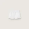 Shorts deportivos blancos de doble capa para mujer