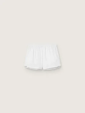 Shorts deportivos blancos de doble capa para mujer