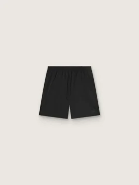 Shorts deportivos negros de doble capa para hombre