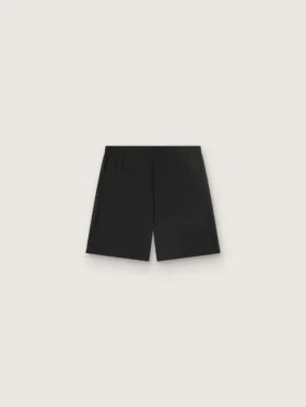 Shorts deportivos negros de doble capa para hombre