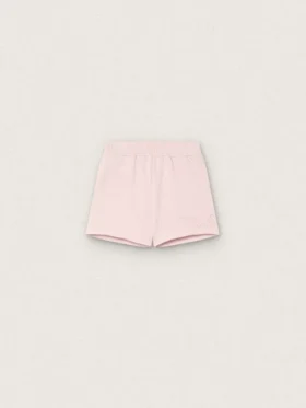 Shorts para niñas «Star» de algodón rosa con parche y logotipo