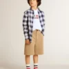 Shorts para niños de algodón beige