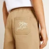 Shorts para niños de algodón beige