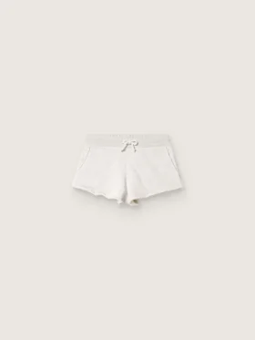 Shorts Star para mujer en felpa gris jaspeada