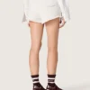 Shorts Star para mujer en felpa gris jaspeada