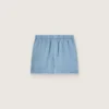 Shorts unisex de sarga de algodón azul claro