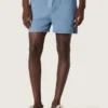 Shorts unisex de sarga de algodón azul claro