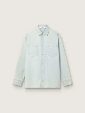 Sobrecamiseta para hombre en denim azul claro