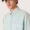 Sobrecamiseta para hombre en denim azul claro
