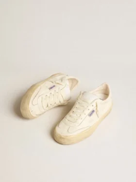Soul Star en piel napa blanca con estrella de piel blanca