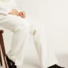 Soul Star en terciopelo negro con lengüeta de talón de cuero blanco