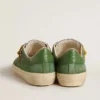 Soul Star para hombre en gamuza verde con lengüeta del talón de cuero verde