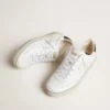 Soul Star para mujer en cuero blanco con lengüeta del talón de cuero negro