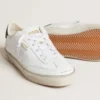 Soul Star para mujer en cuero blanco con lengüeta del talón de cuero negro