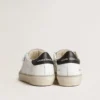 Soul Star para mujer en cuero blanco con lengüeta del talón de cuero negro