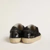 Soul Star para mujer en lentejuelas negras con lengüeta del talón de gamuza negra