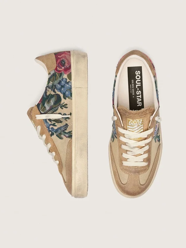 Soul Star para mujer en lona y gamuza con estampado colorido