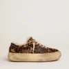 Zapatos Space-Star para mujer en piel de potro con estampado animal y forro de piel de oveja