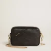 Star Bag Mini de cuero negro con estrella tono sobre tono