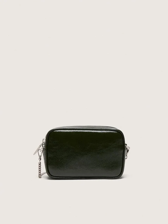 Star Bag Mini de cuero negro con estrella tono sobre tono