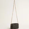 Star Bag Mini de cuero negro con estrella tono sobre tono