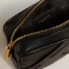 Star Bag Mini de cuero negro con estrella tono sobre tono