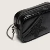 Star Bag Mini de piel negra con estrella de cristal Swarovski