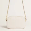 Star Bag Mini en cuero blanco mantequilla con estrella tono sobre tono