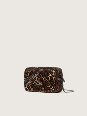 Star Bag Mini en piel de potro con estampado animal y estrella tono sobre tono