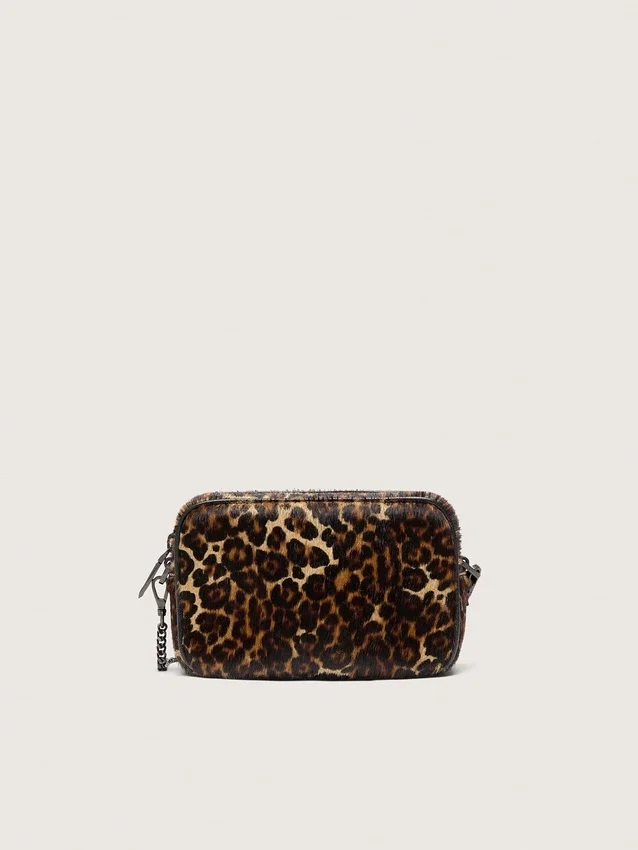 Star Bag Mini en piel de potro con estampado animal y estrella tono sobre tono